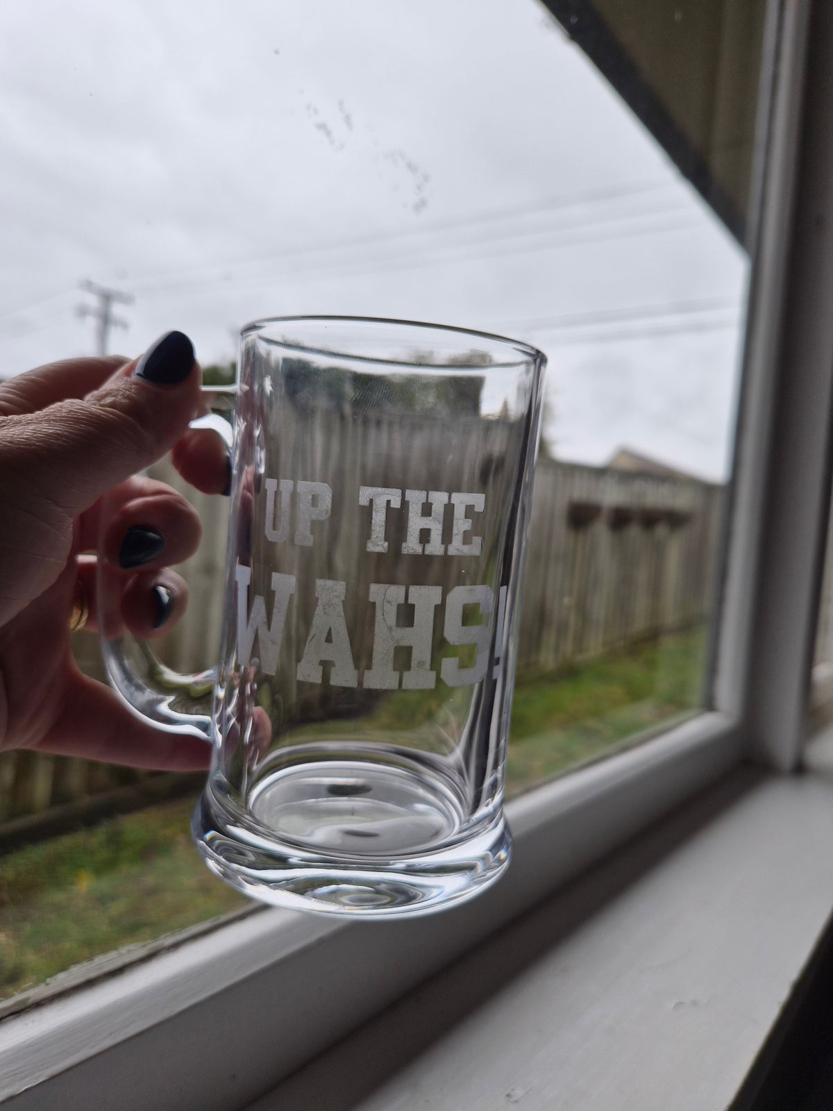 Etched Beer Glass