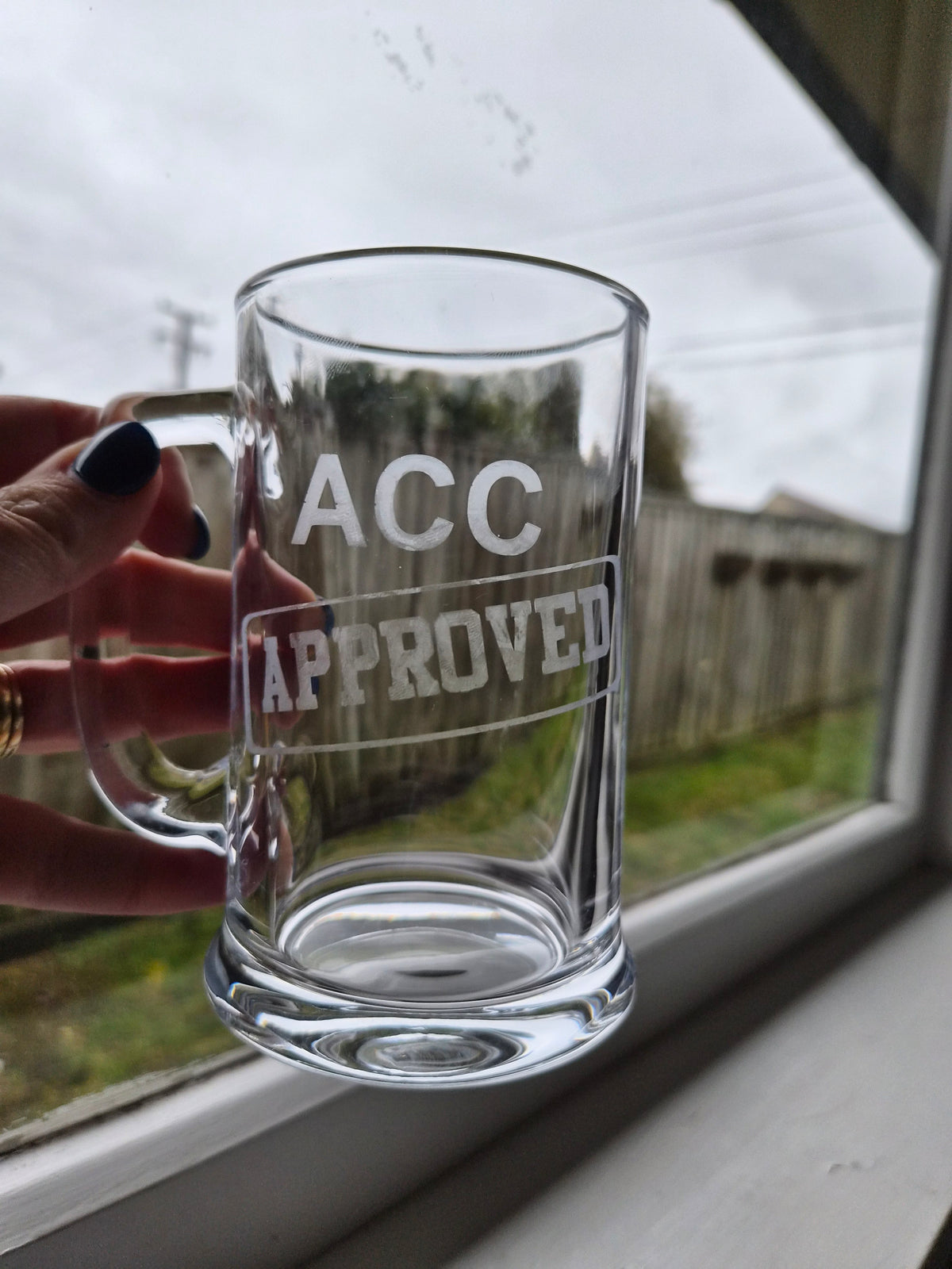 Etched Beer Glass