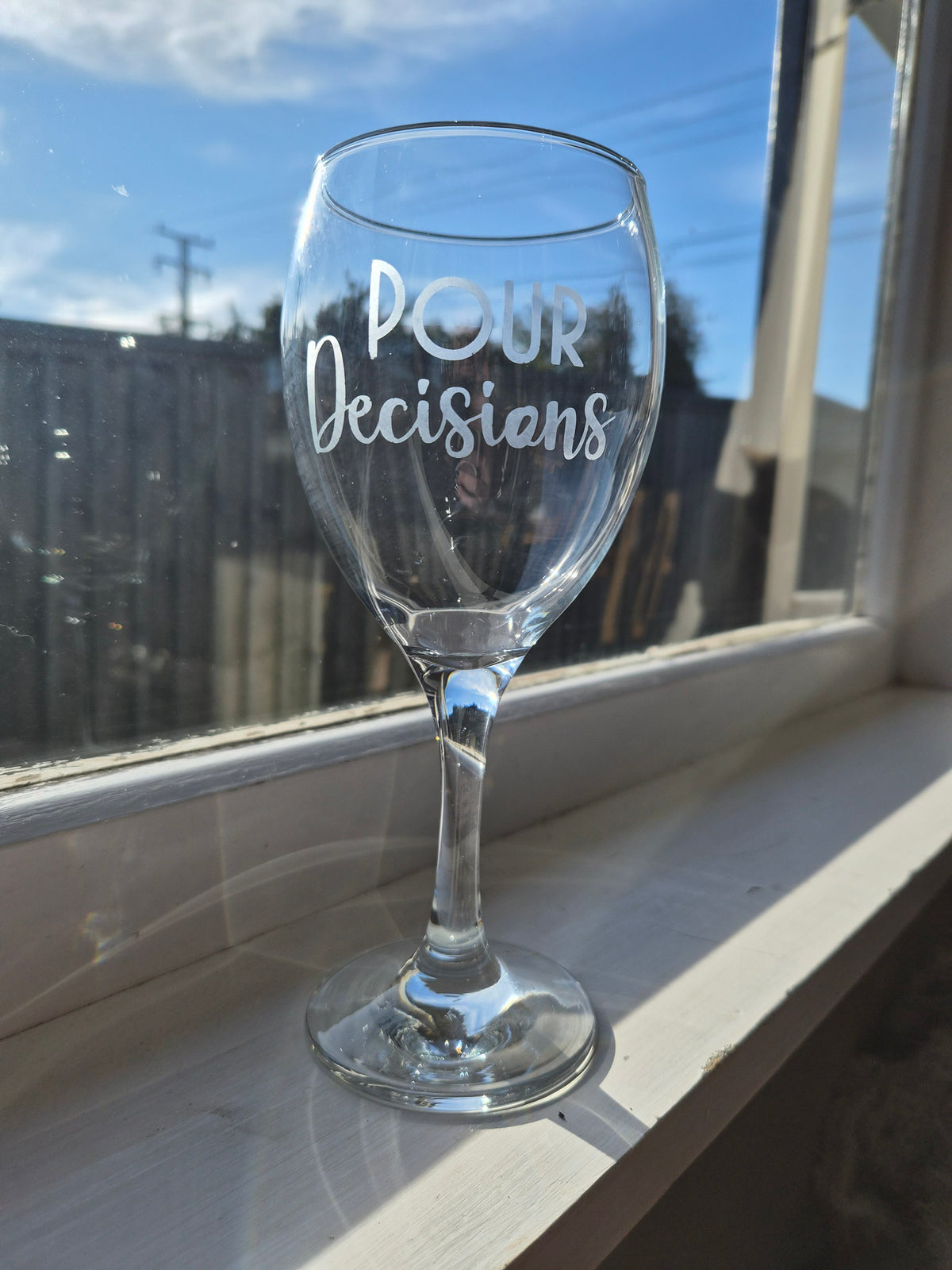 Etched Wine Glasses