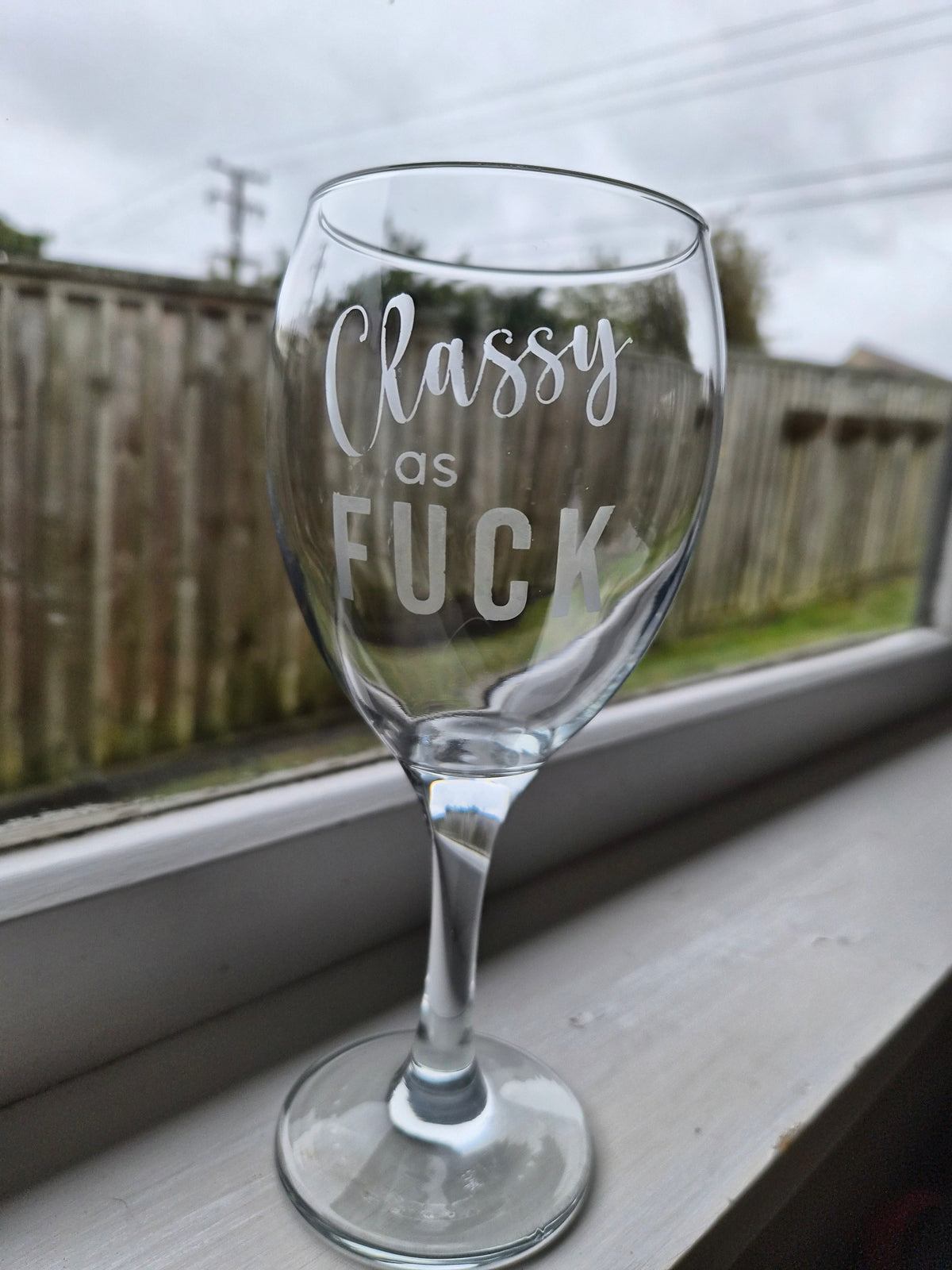 Etched Wine Glasses