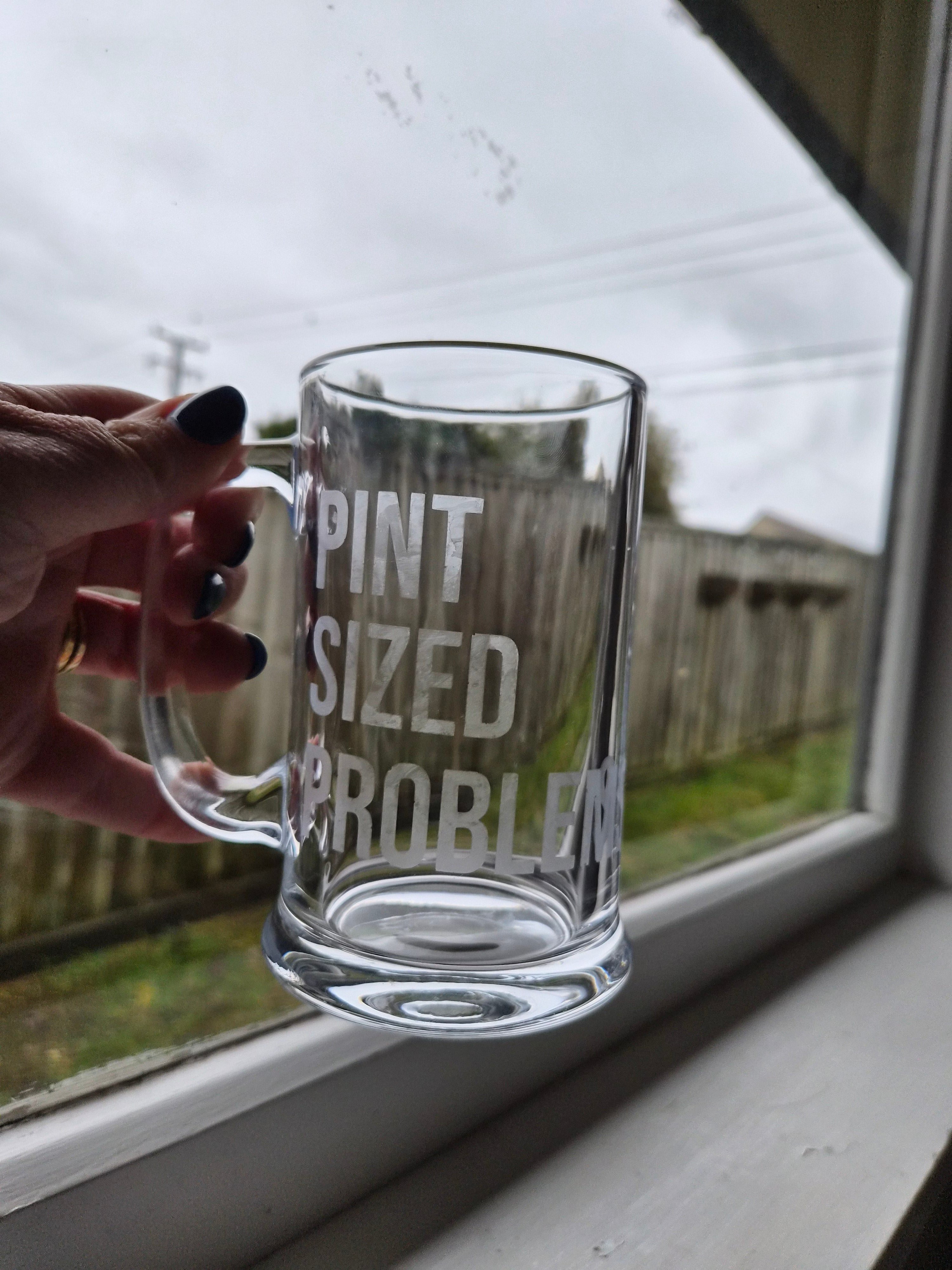Etched Beer Glass