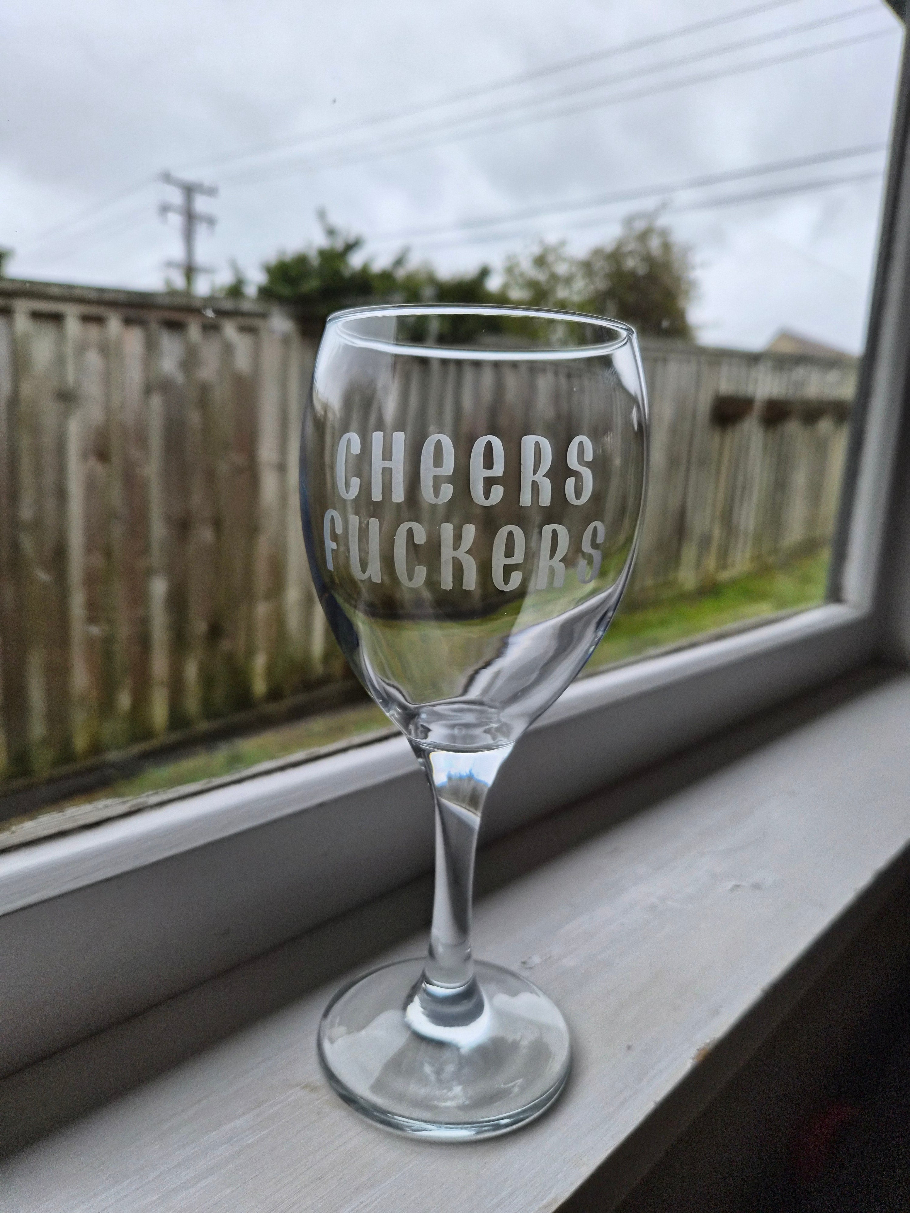 Etched Wine Glasses