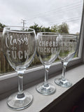 Etched Wine Glasses